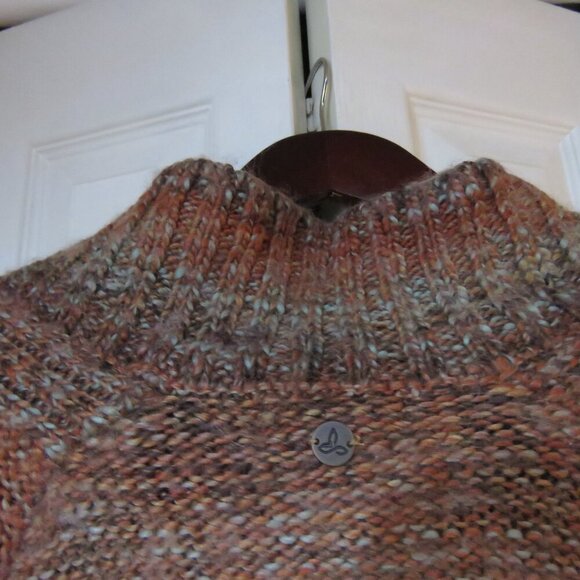 PRANA Clause Marled Knit V Neck Sweater in Sundried Terracotta - Size XS - Picture 12 of 15